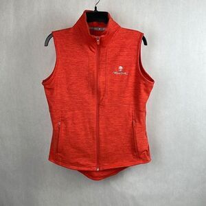 Puma Golf Vest Full Zip Front Sz M Heathered Orange Willow Creek Golf Course